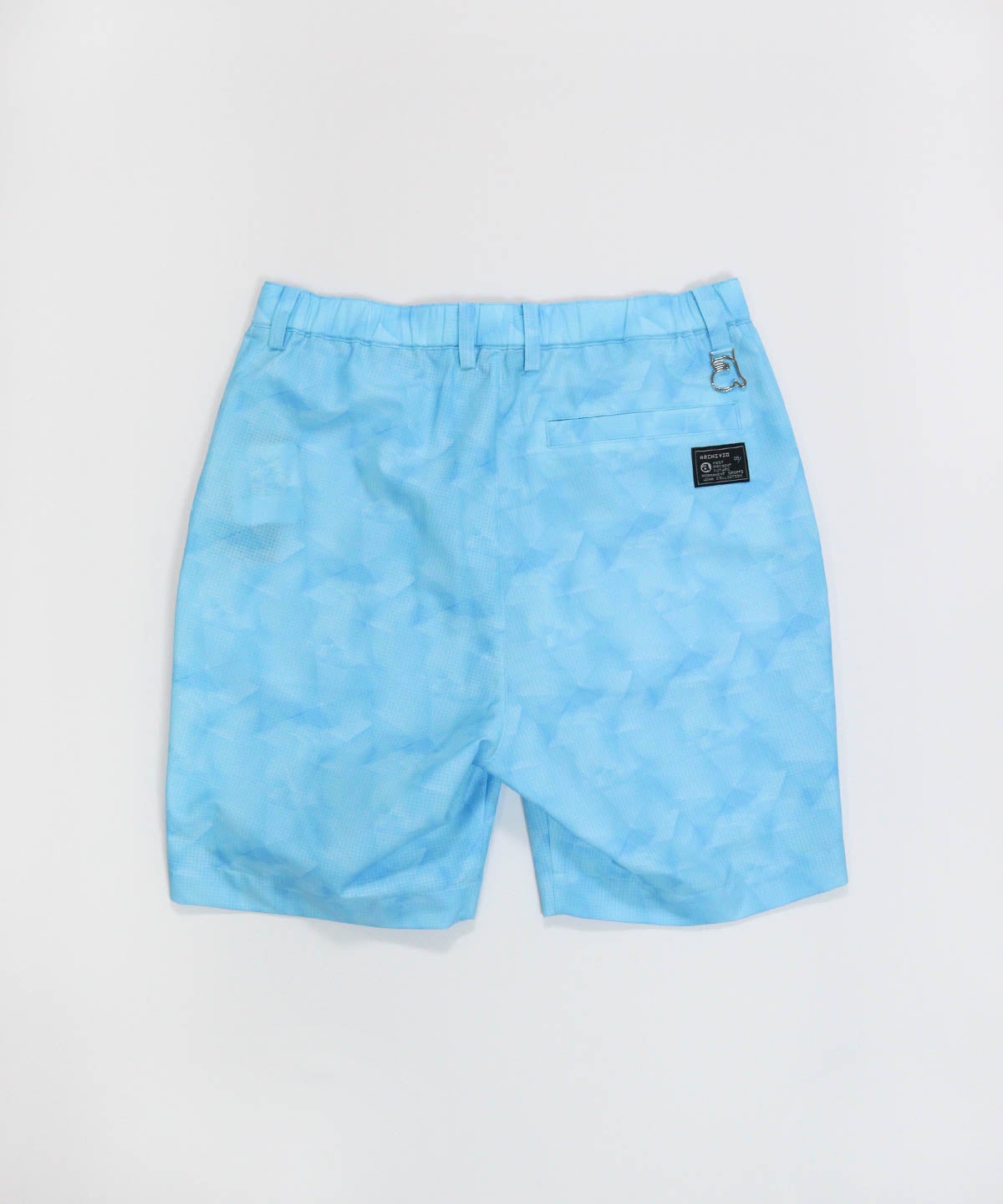 【メンズ】プリズム柄撥水ショートパンツ(ブルー)後ろ