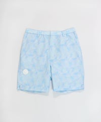 【メンズ】プリズム柄撥水ショートパンツ(ライトブルー)前
