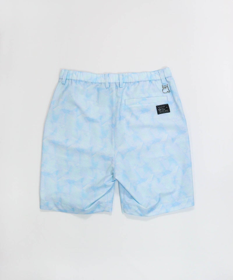 【メンズ】プリズム柄撥水ショートパンツ(ライトブルー)後ろ