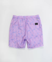 【メンズ】プリズム柄撥水ショートパンツ(ライトパープル)後ろ