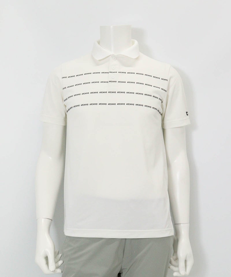 【メンズ】前後異素材UVポロシャツ(ホワイト×ブラック)前