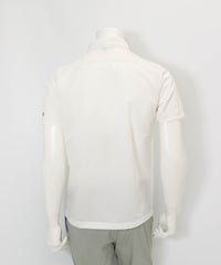 【メンズ】前後異素材UVポロシャツ(ホワイト×ブラック)後ろ