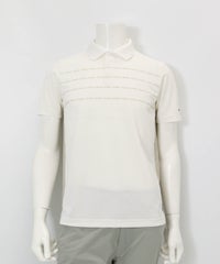 【メンズ】前後異素材UVポロシャツ(ホワイト×ベージュ)前