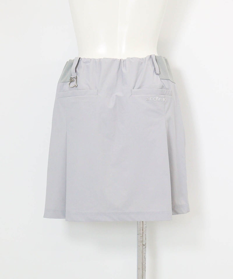インナー付きUVタックスカート(ライトグレー)後ろ