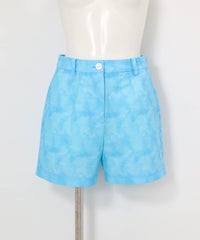 プリズム柄撥水ショートパンツ(ブルー)前