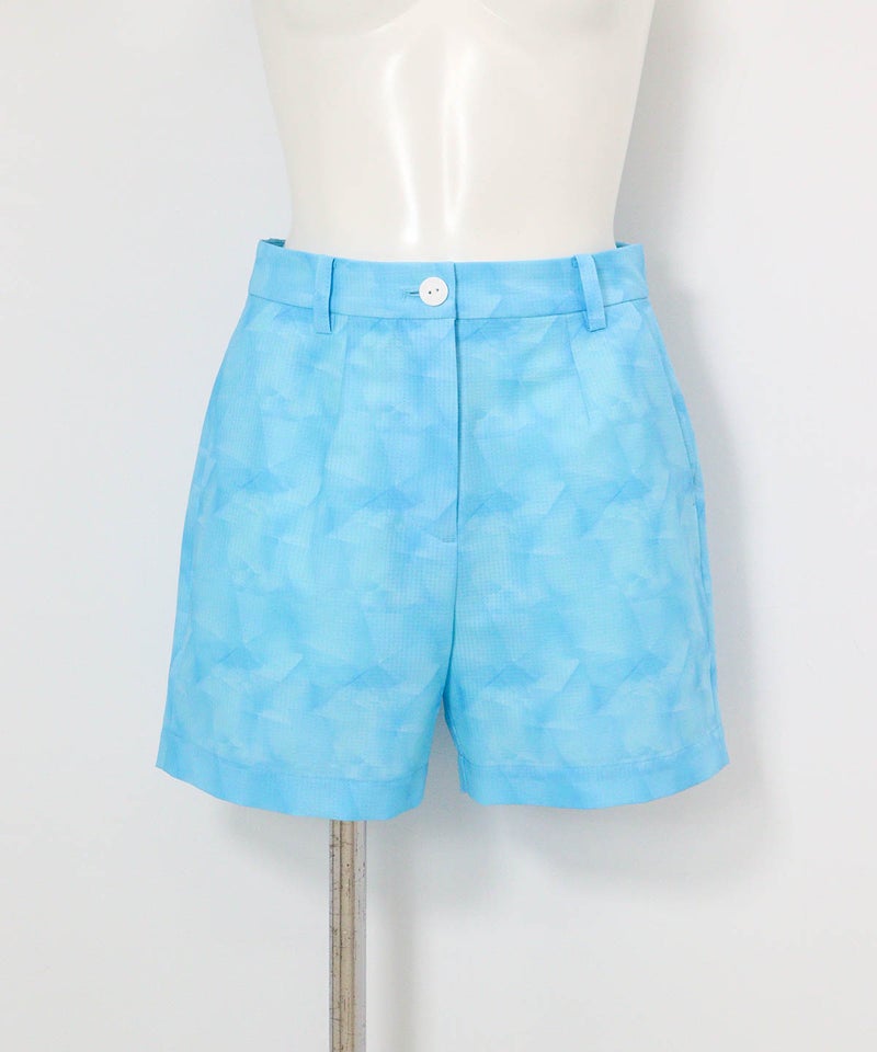 プリズム柄撥水ショートパンツ(ブルー)前