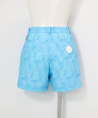 プリズム柄撥水ショートパンツ(ブルー)後ろ