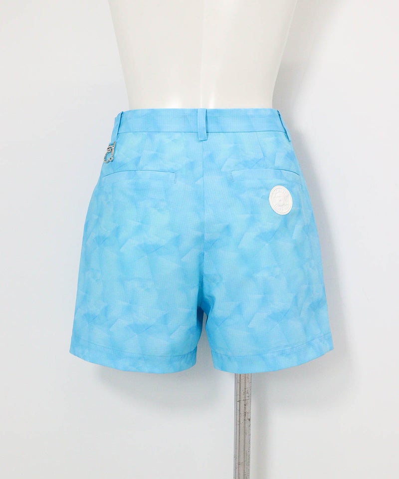 プリズム柄撥水ショートパンツ(ブルー)後ろ
