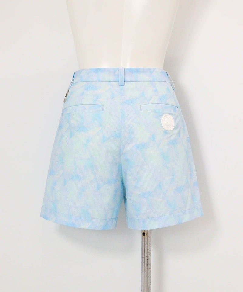 プリズム柄撥水ショートパンツ(ライトブルー)後ろ
