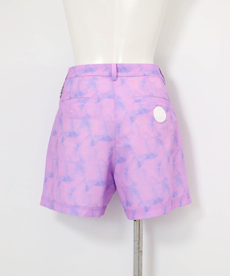 プリズム柄撥水ショートパンツ(ライトパープル)後ろ