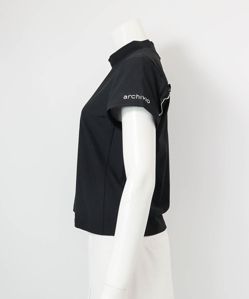 バックフリルUV速乾プルオーバー(ブラック)横