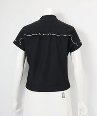 バックフリルUV速乾プルオーバー(ブラック)後ろ