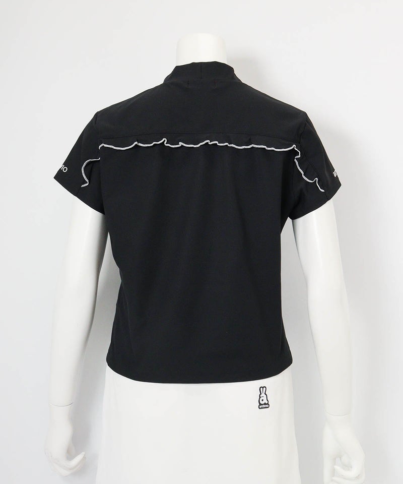 バックフリルUV速乾プルオーバー(ブラック)後ろ