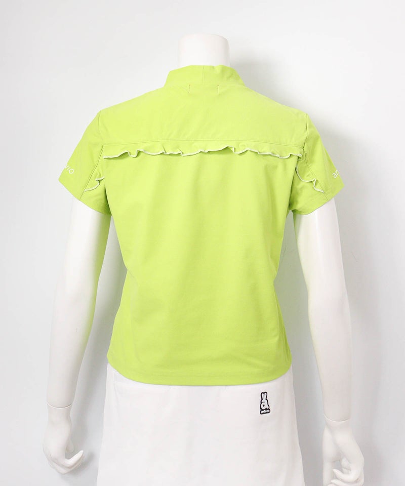バックフリルUV速乾プルオーバー(ライトグリーン)後ろ