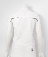 バックフリルUV速乾プルオーバー(ホワイト)後ろ