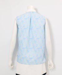 プリズム柄撥水ノースリプルオーバー(ライトブルー)後ろ