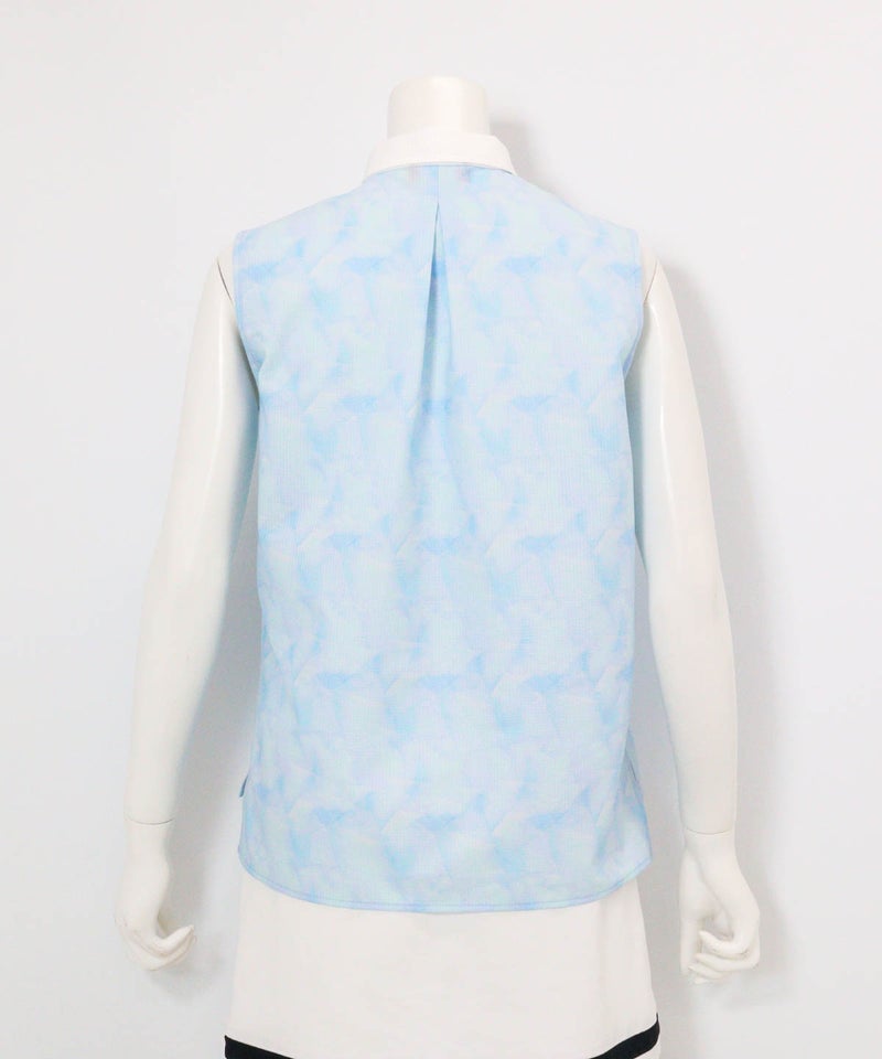 プリズム柄撥水ノースリプルオーバー(ライトブルー)後ろ