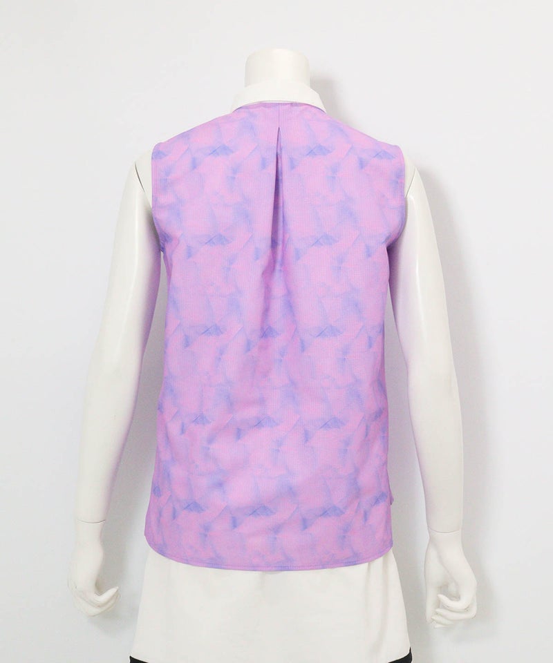 プリズム柄撥水ノースリプルオーバー(ライトパープル)後ろ