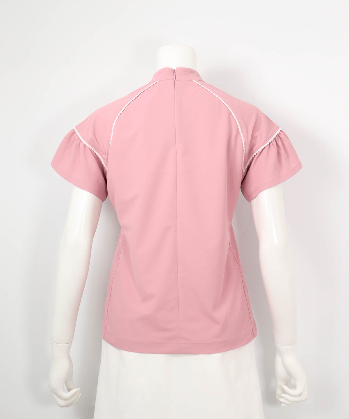 フレア袖速乾プルオーバー(ピンク)後ろ