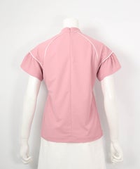 フレア袖速乾プルオーバー(ピンク)後ろ