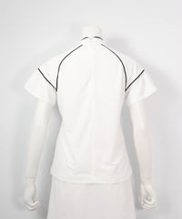 フレア袖速乾プルオーバー(ホワイト)後ろ