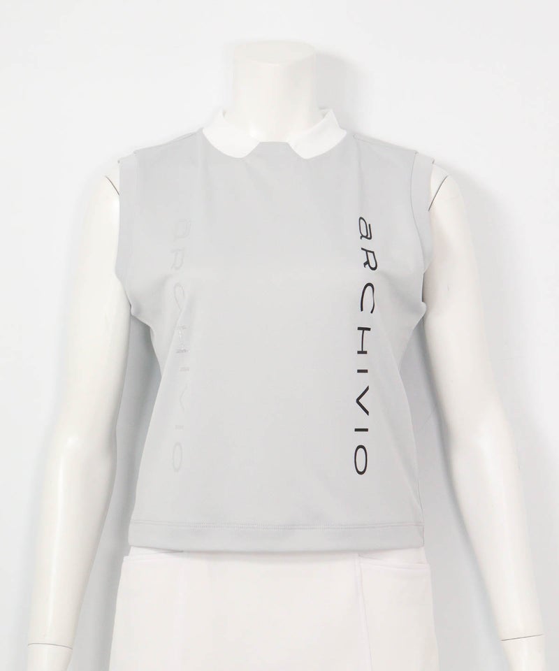 ダブルロゴUVノースリプルオーバー（ライトグレー）前