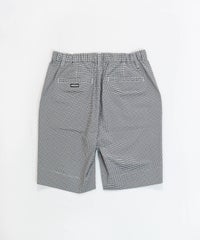【メンズ】ギンガム冷感ショートパンツ(ブラック)後ろ