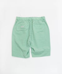 【メンズ】ギンガム冷感ショートパンツ(グリーン)後ろ