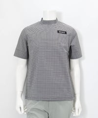 【メンズ】ギンガム冷感プルオーバー(ブラック)前