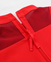 首元後ろファスナー(レッド)