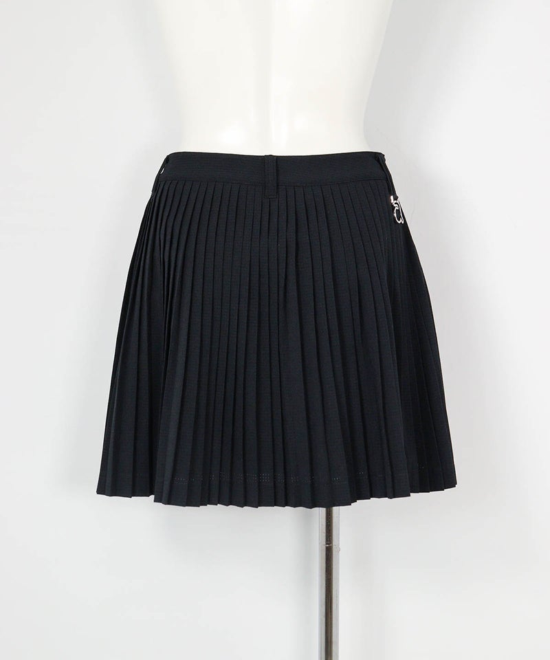 パックプリーツ通気速乾スカート(ブラック)後ろ