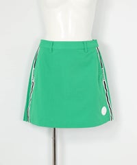 パックプリーツ通気速乾スカート(グリーン)前