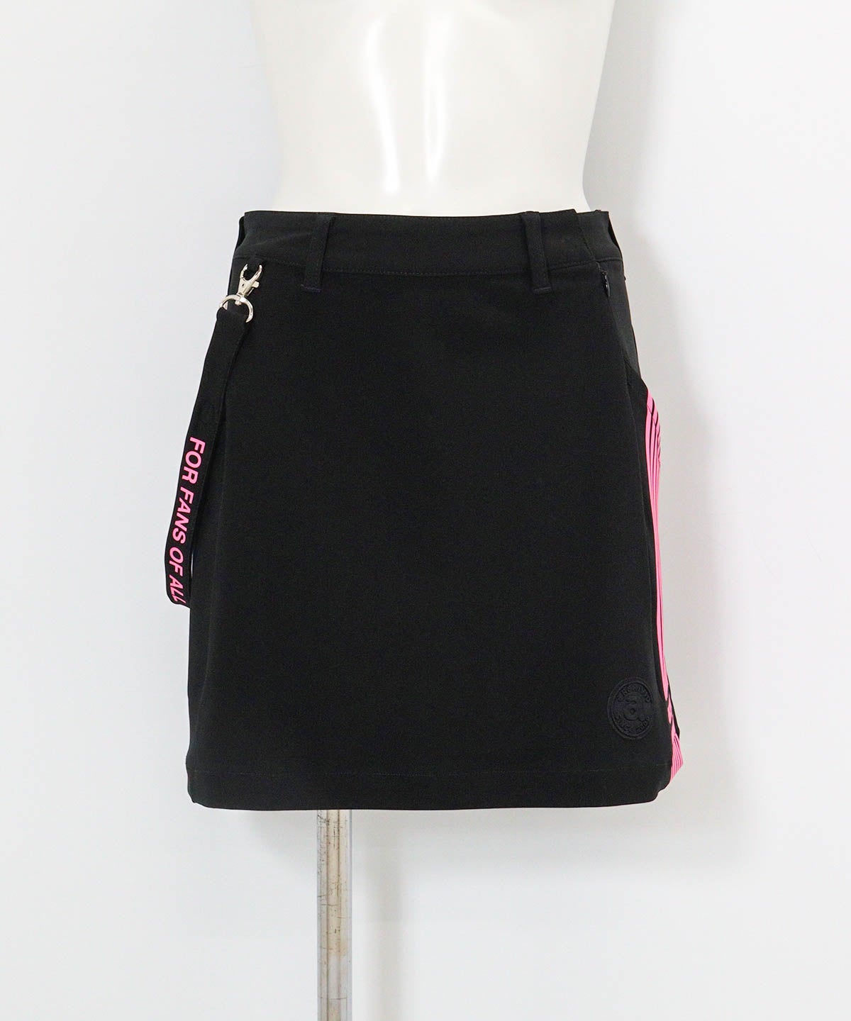 マーカー付き撥水フレアスカート(ブラック)前