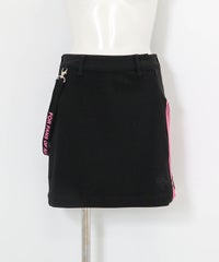 マーカー付き撥水フレアスカート(ブラック)前