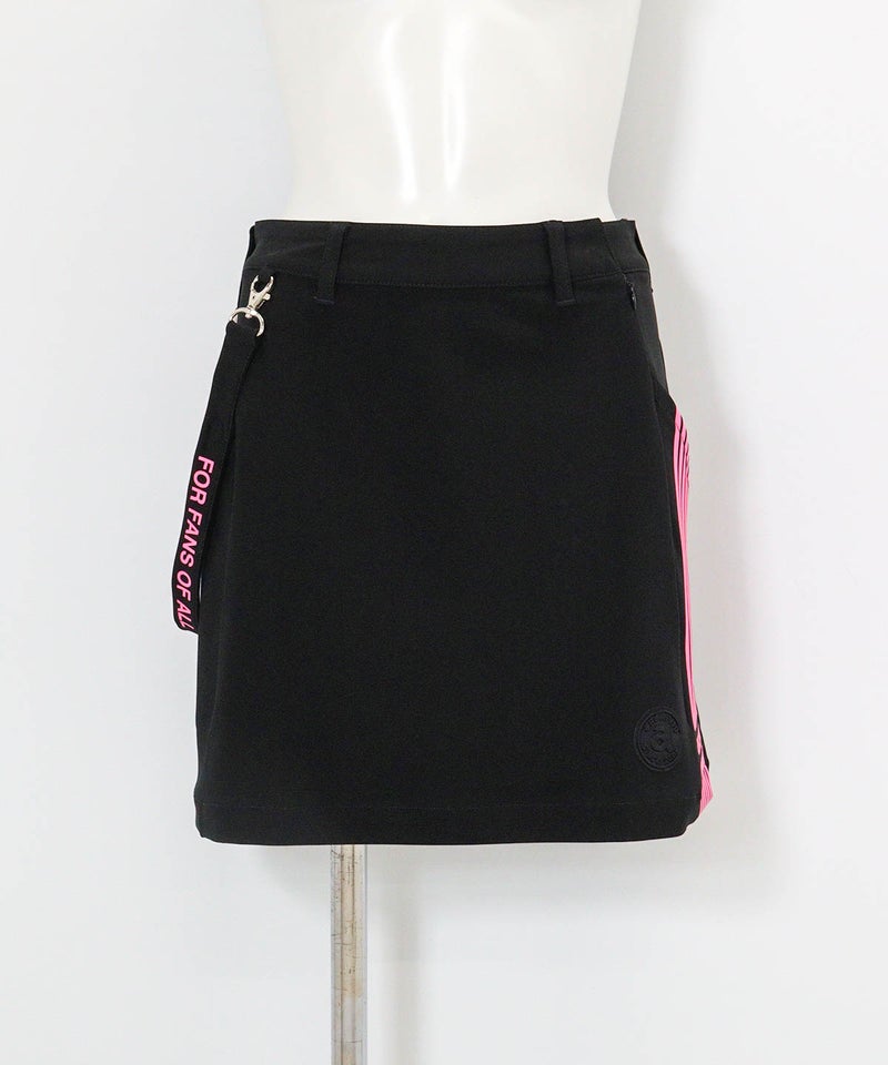 マーカー付き撥水フレアスカート(ブラック)前