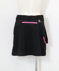 マーカー付き撥水フレアスカート(ブラック)後ろ