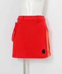 マーカー付き撥水フレアスカート(レッド)前