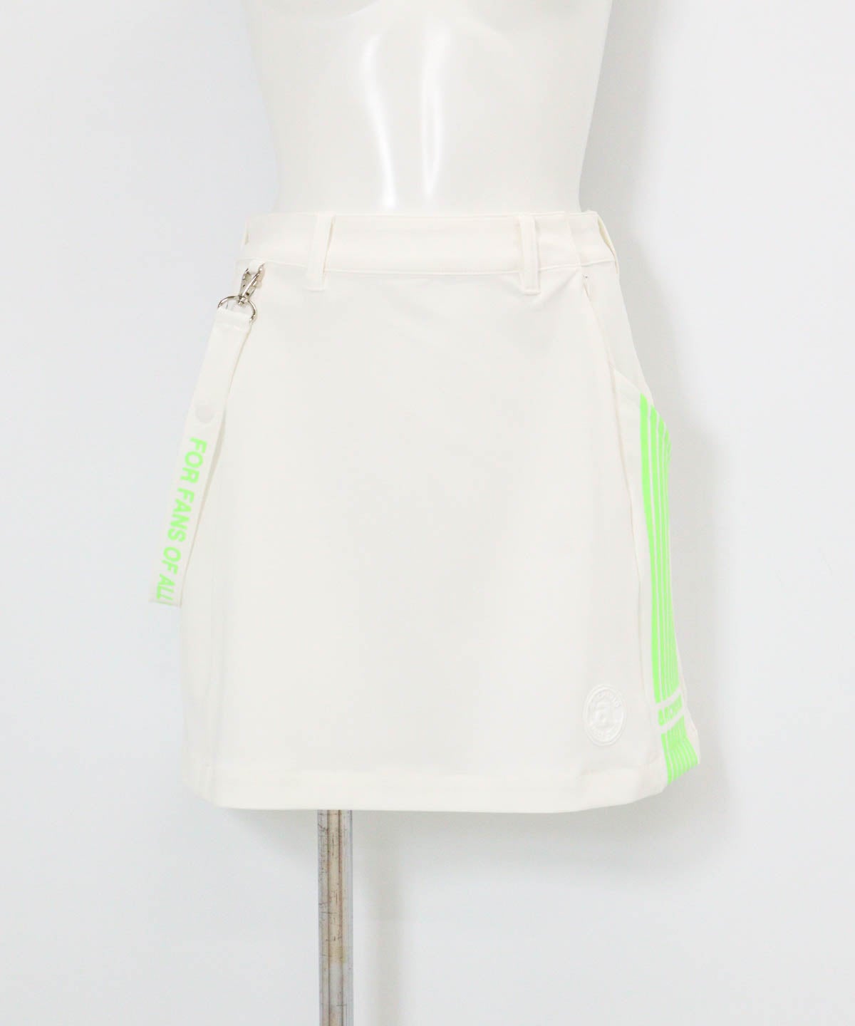 マーカー付き撥水フレアスカート(ホワイト)前