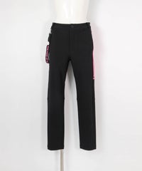 マーカー付きライン撥水パンツ(ブラック)前