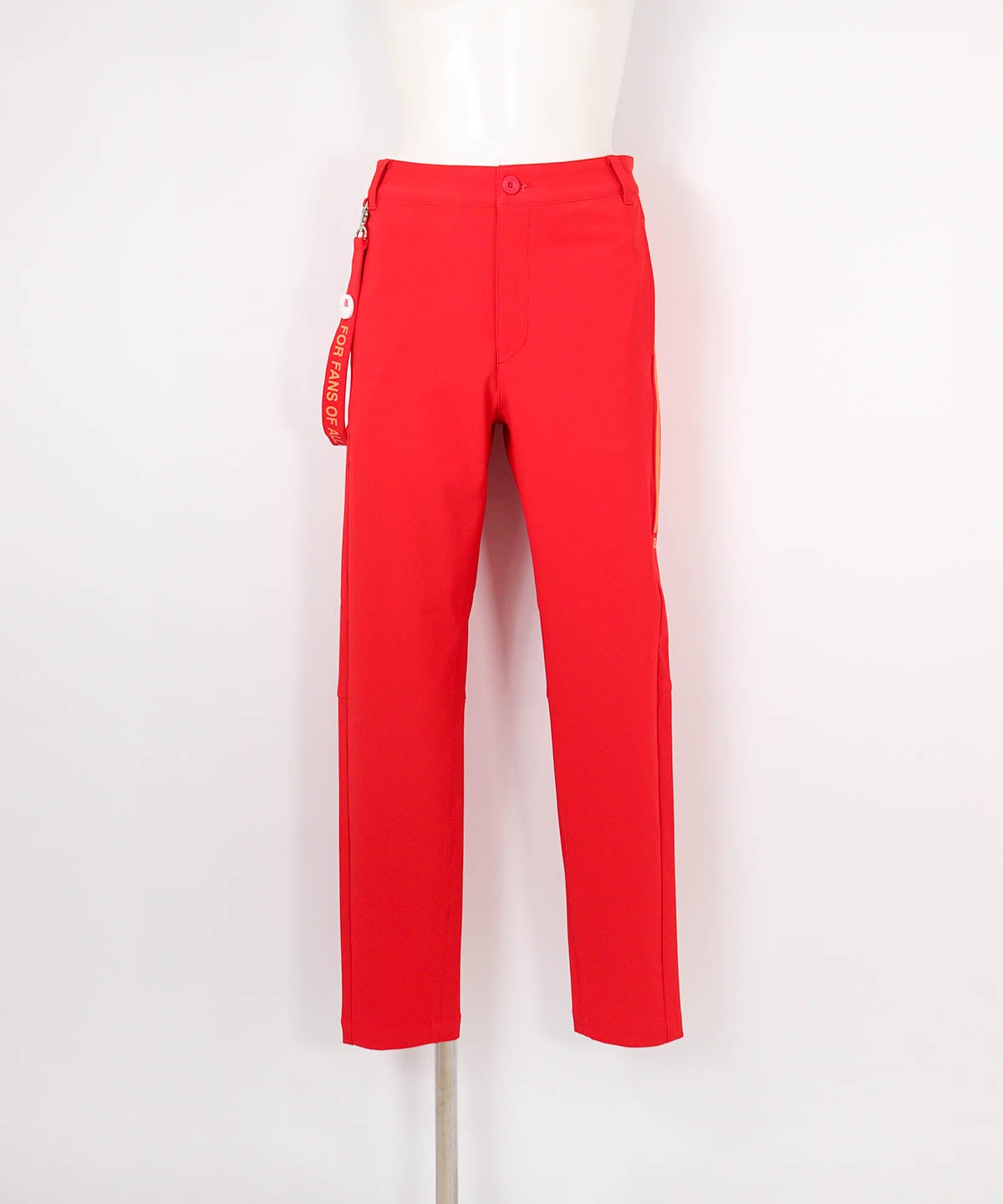 マーカー付きライン撥水パンツ(レッド)前