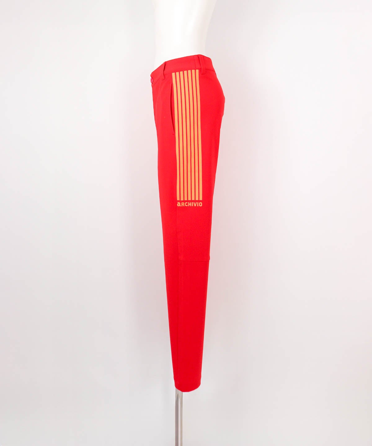 マーカー付きライン撥水パンツ(レッド)横