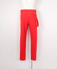 マーカー付きライン撥水パンツ(レッド)後ろ