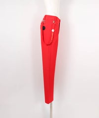 マーカー付きライン撥水パンツ(レッド)横