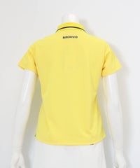 UV速乾ロゴジップポロシャツ(イエロー)後ろ