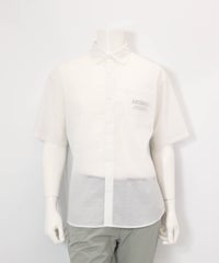 【メンズ】撥水冷感シアーシャツ(ホワイト)前