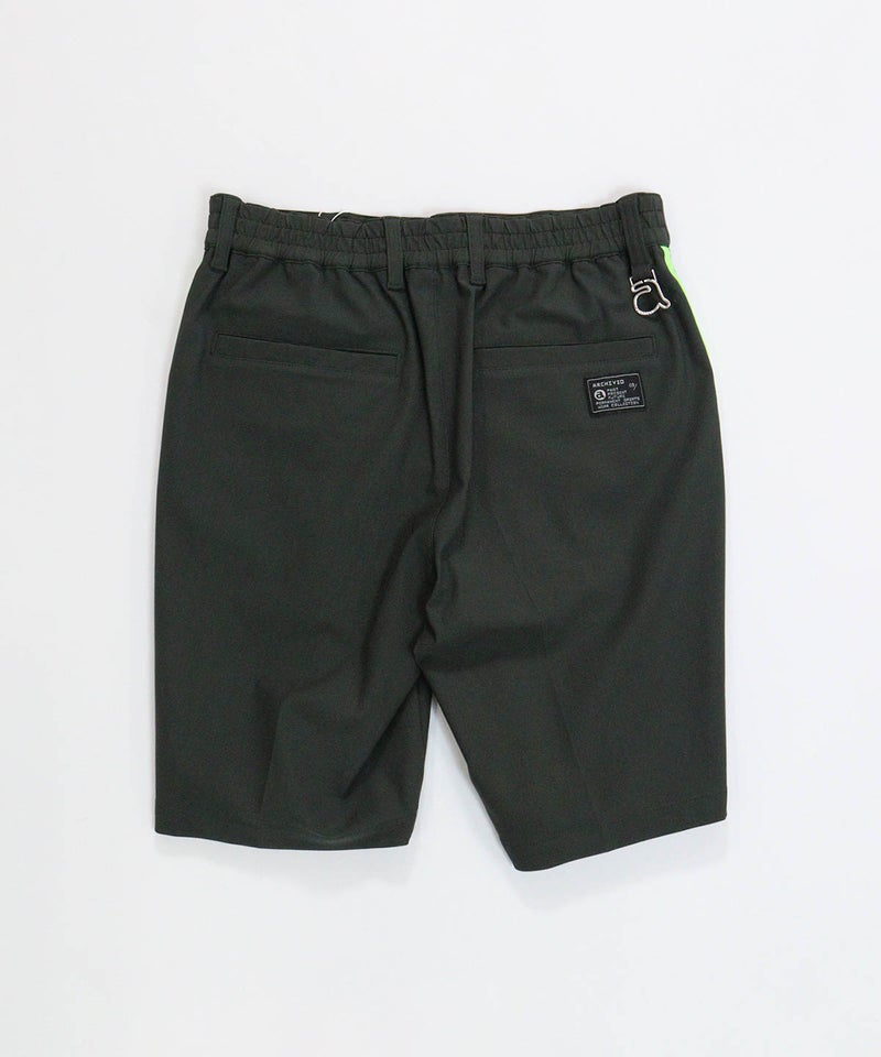 【メンズ】サイドラインUV冷感ショートパンツ(カーキ)後ろ