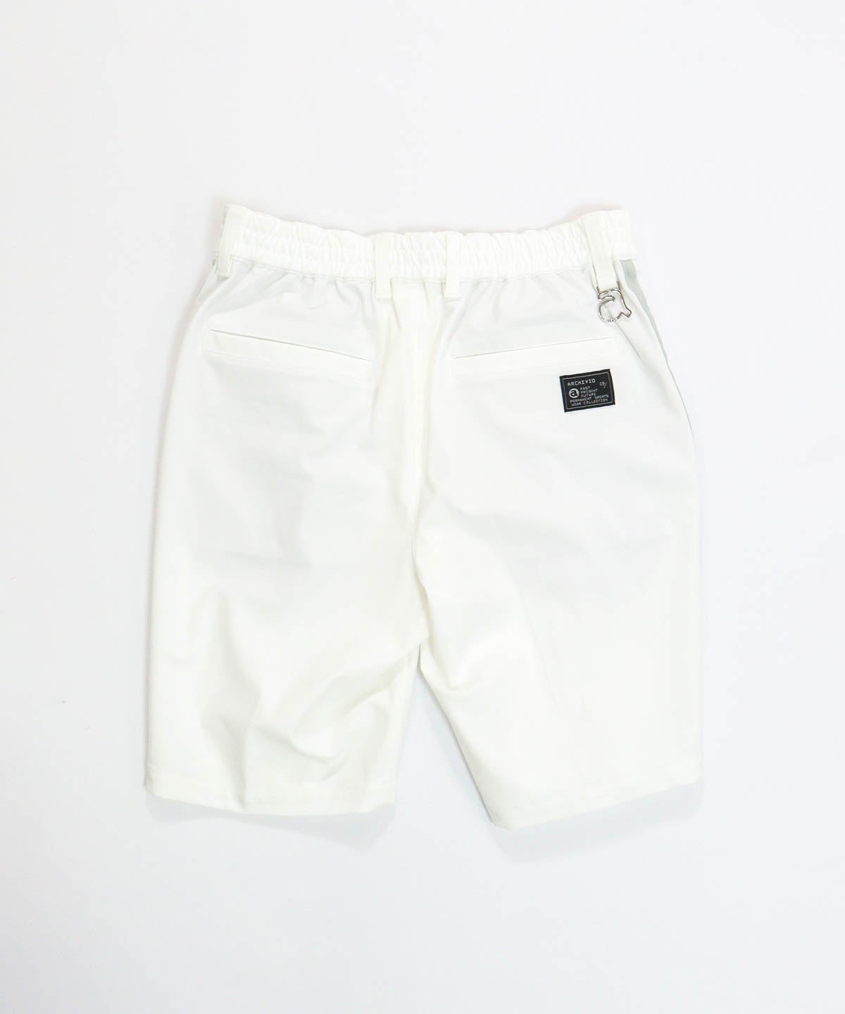 【メンズ】サイドラインUV冷感ショートパンツ(ホワイト)後ろ