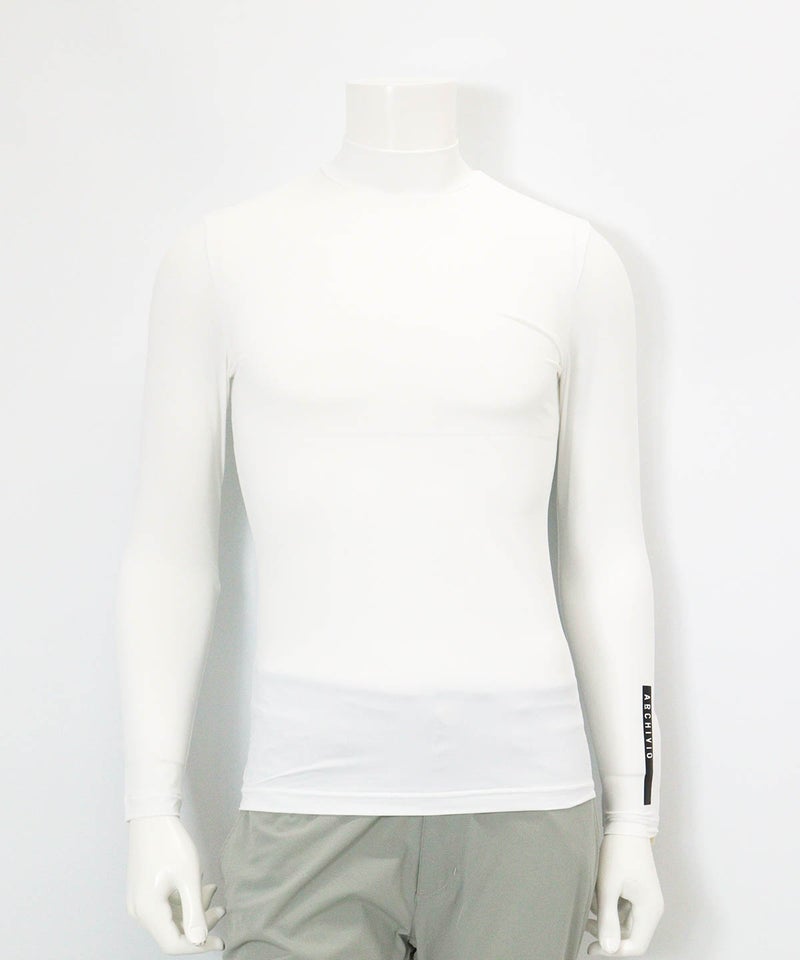 【メンズ】UV冷感ハイネックインナー(ホワイト)前