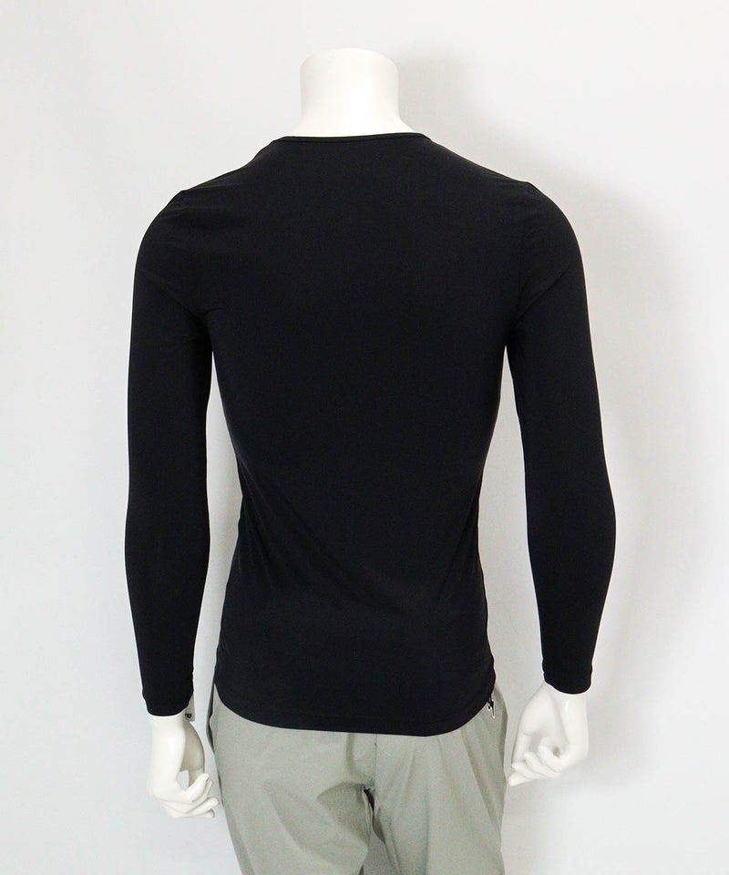 【メンズ】UV冷感クルーネックインナー(ブラック)後ろ