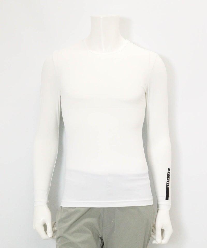 【メンズ】UV冷感クルーネックインナー(ホワイト)前